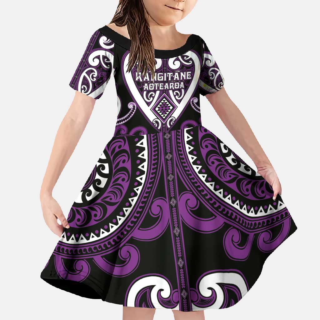 Custom Aotearoa Rangitane Family Matching Off Shoulder Maxi Dress and Hawaiian Shirt Maori Tribal Pattern