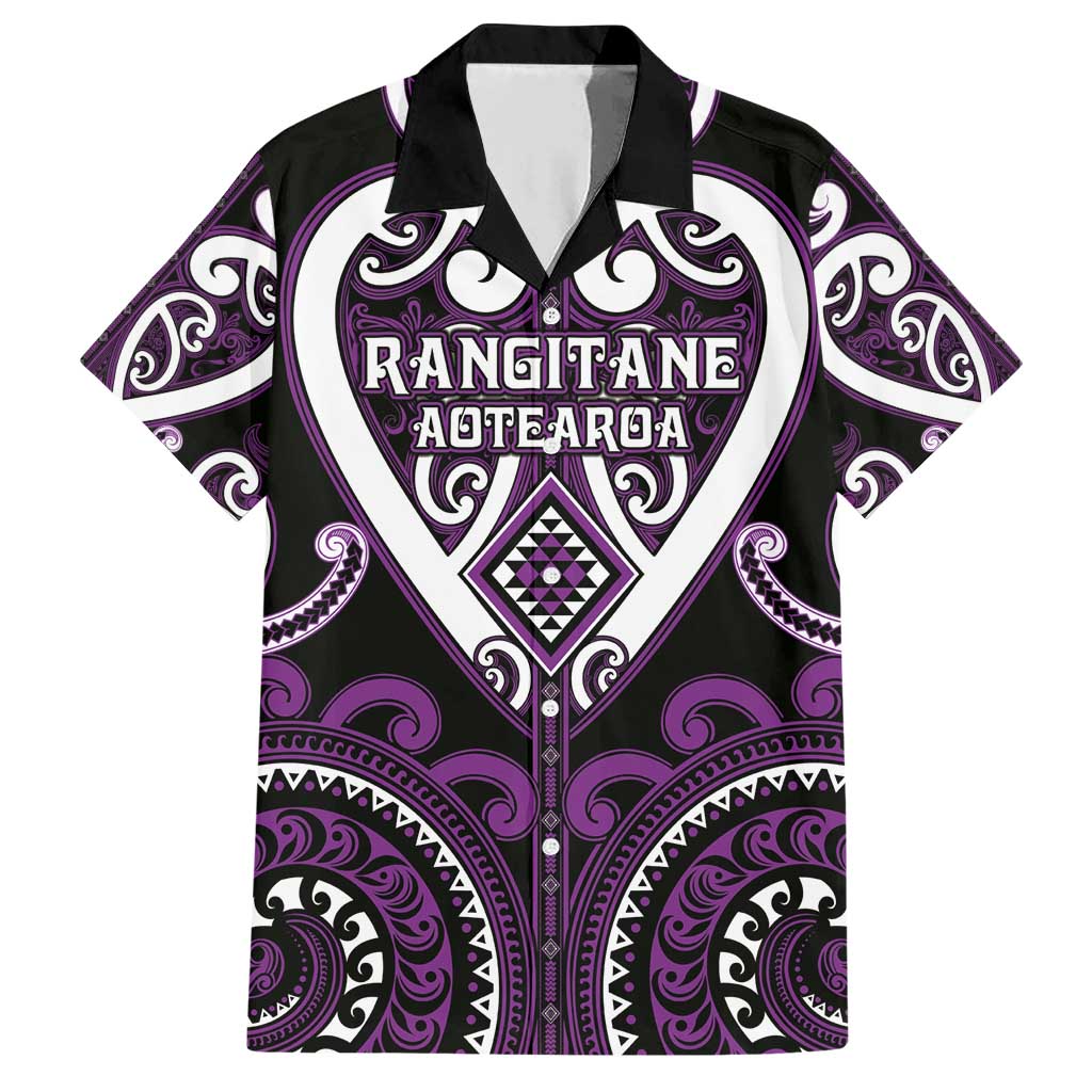 Custom Aotearoa Rangitane Family Matching Short Sleeve Bodycon Dress and Hawaiian Shirt Maori Tribal Pattern