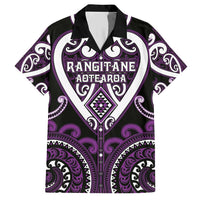Custom Aotearoa Rangitane Family Matching Short Sleeve Bodycon Dress and Hawaiian Shirt Maori Tribal Pattern