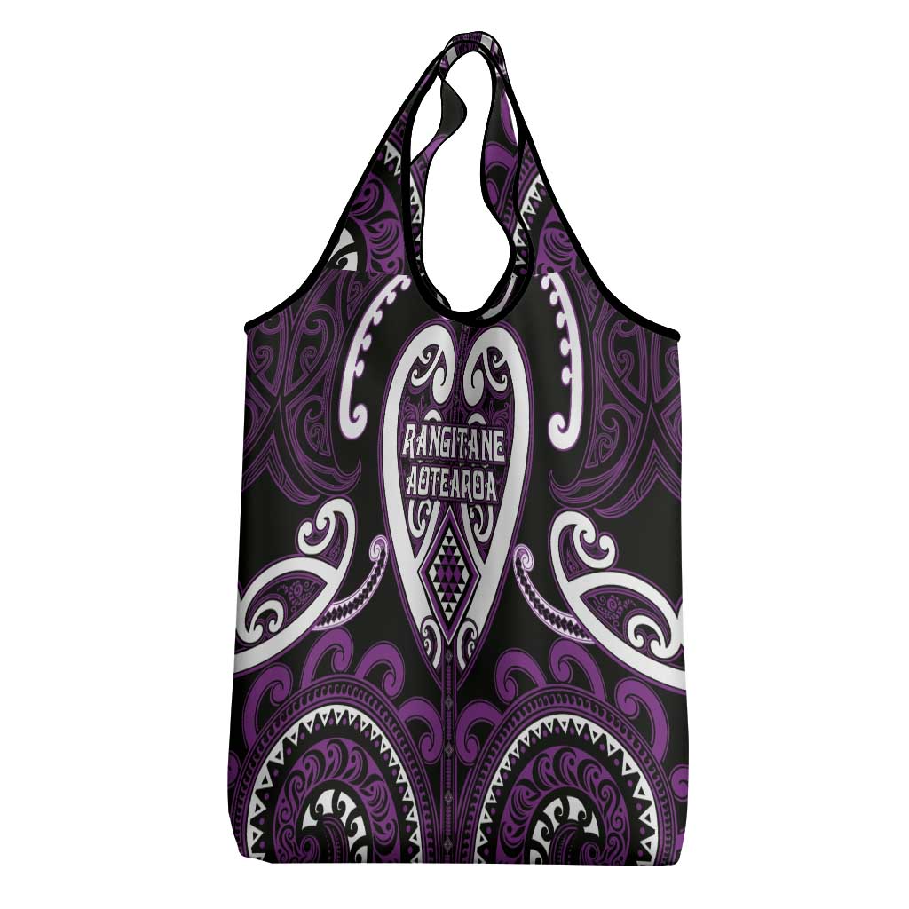 Aotearoa Rangitane Grocery Bag Maori Tribal Pattern