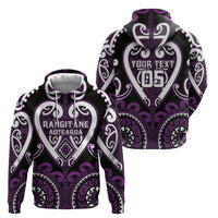 Custom Aotearoa Rangitane Hoodie Maori Tribal Pattern