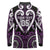 Custom Aotearoa Rangitane Long Sleeve Polo Shirt Maori Tribal Pattern