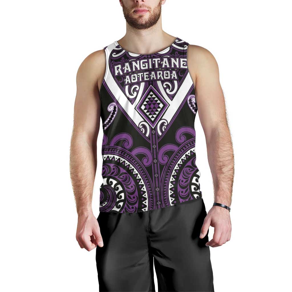 Custom Aotearoa Rangitane Men Tank Top Maori Tribal Pattern