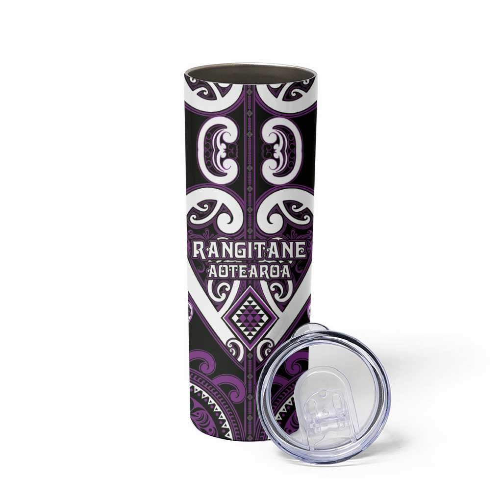Custom Aotearoa Rangitane Skinny Tumbler Maori Tribal Pattern