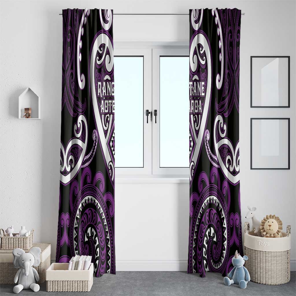Aotearoa Rangitane Window Curtain Maori Tribal Pattern