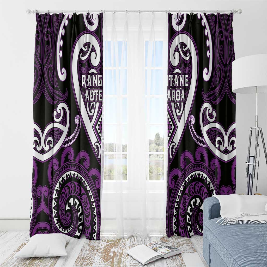 Aotearoa Rangitane Window Curtain Maori Tribal Pattern