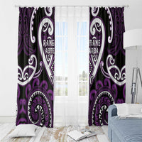 Aotearoa Rangitane Window Curtain Maori Tribal Pattern