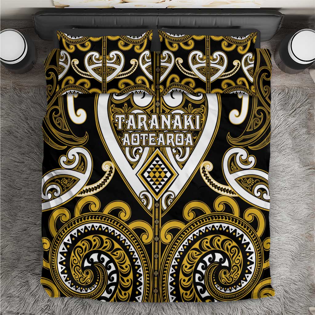 Aotearoa Taranaki Bedding Set Maori Tribal Pattern LT05 Yellow - Polynesian Pride