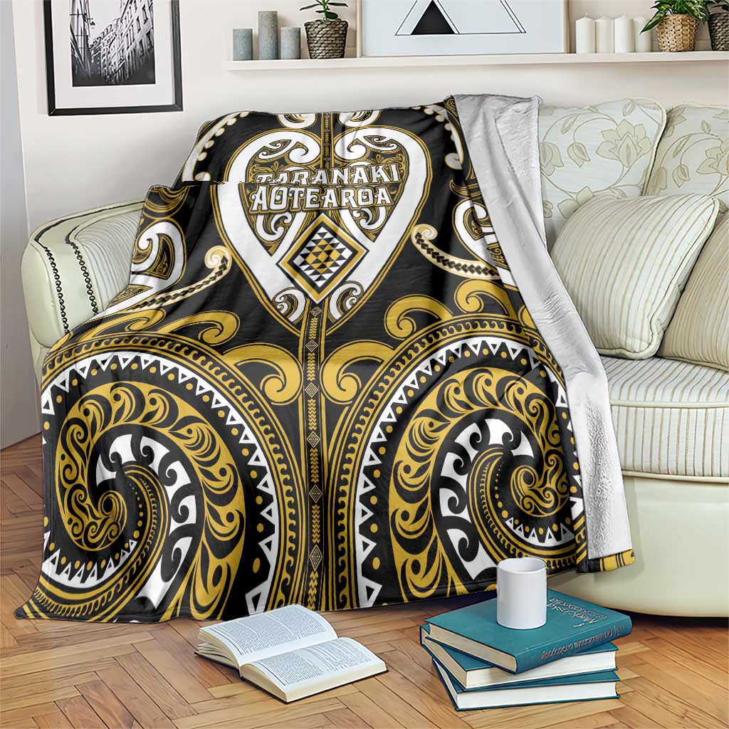 Aotearoa Taranaki Blanket Maori Tribal Pattern LT05 Yellow - Polynesian Pride