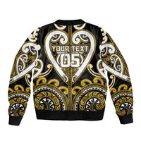 Custom Aotearoa Taranaki Bomber Jacket Maori Tribal Pattern LT05 - Polynesian Pride
