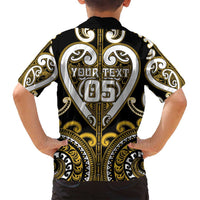 Custom Aotearoa Taranaki Family Matching Off Shoulder Maxi Dress and Hawaiian Shirt Maori Tribal Pattern