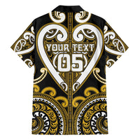 Custom Aotearoa Taranaki Family Matching Off Shoulder Maxi Dress and Hawaiian Shirt Maori Tribal Pattern