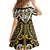 Custom Aotearoa Taranaki Family Matching Off Shoulder Short Dress and Hawaiian Shirt Maori Tribal Pattern