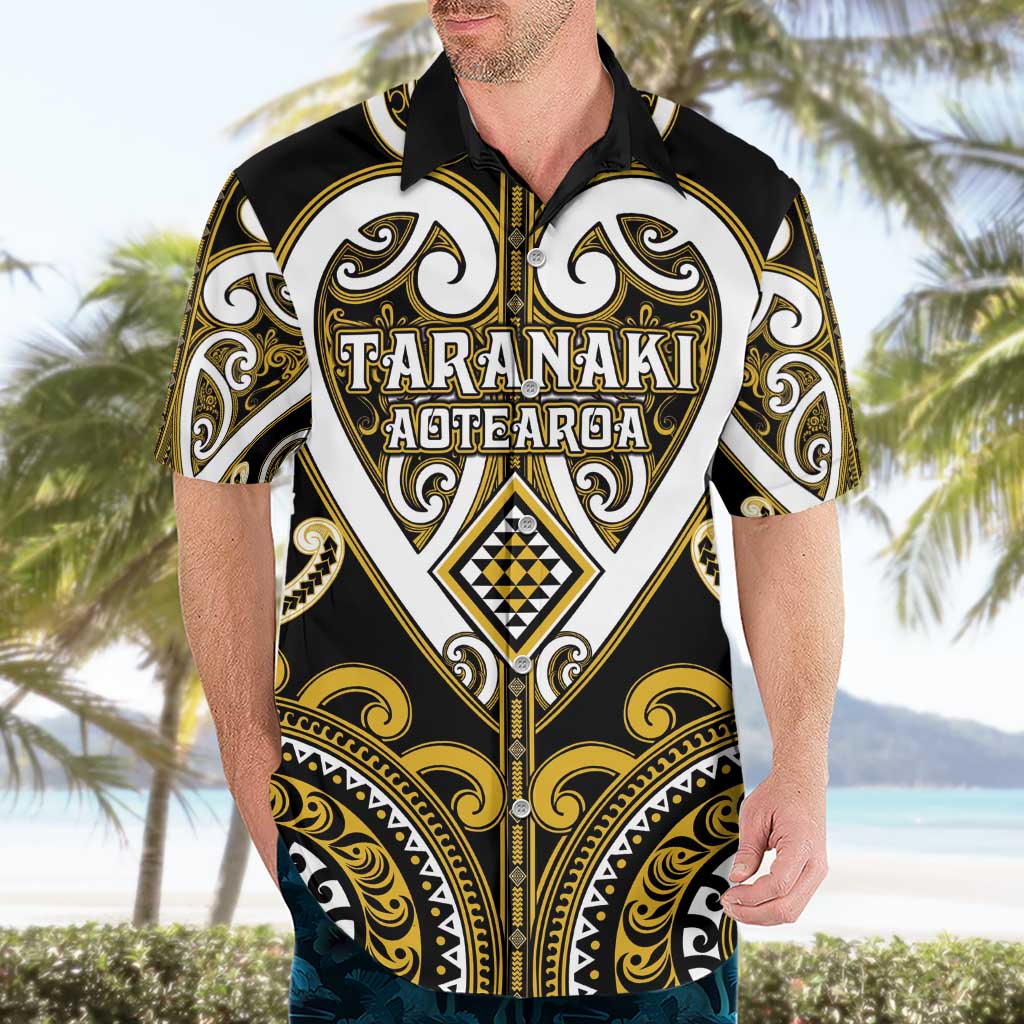 Custom Aotearoa Taranaki Hawaiian Shirt Maori Tribal Pattern