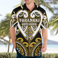Custom Aotearoa Taranaki Hawaiian Shirt Maori Tribal Pattern