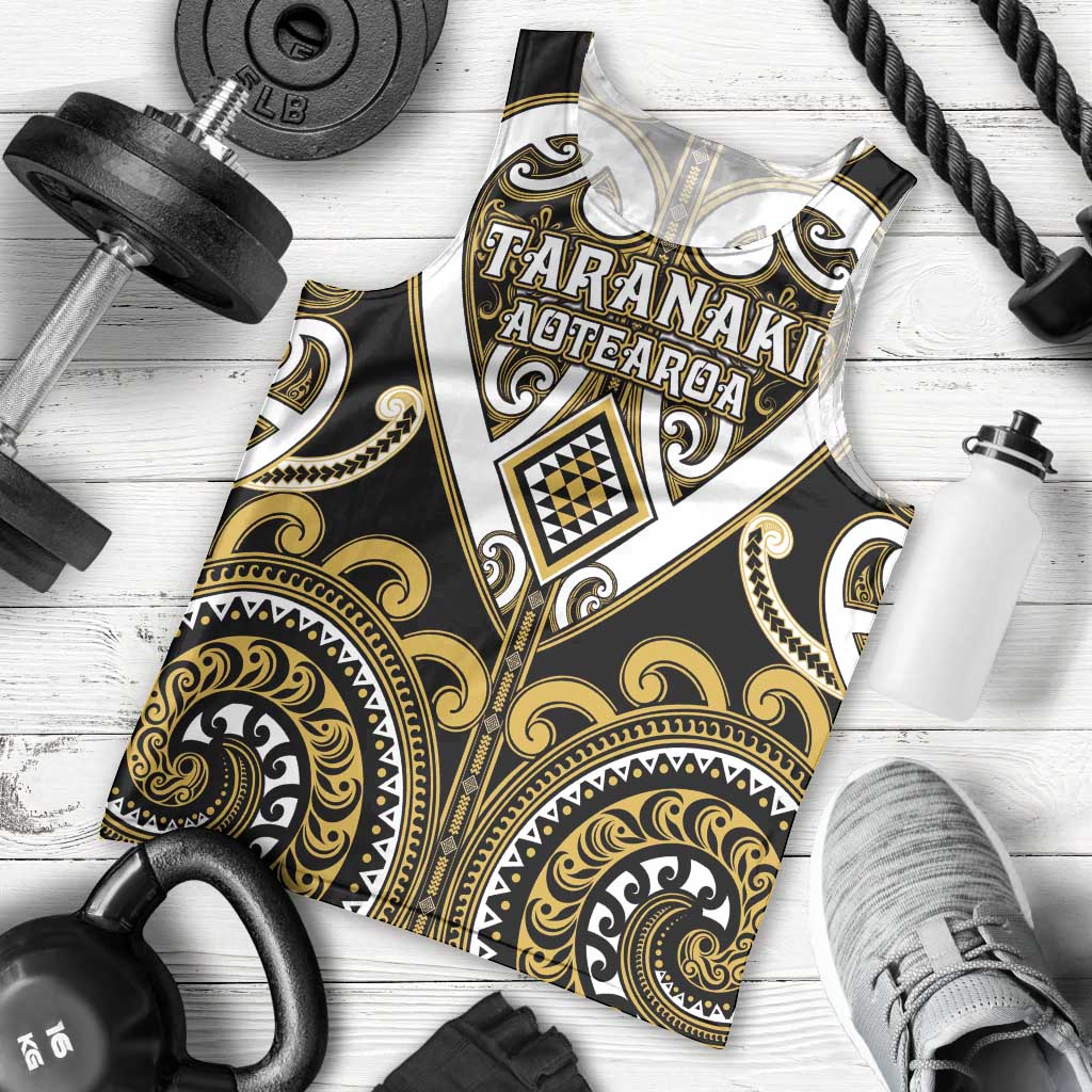Custom Aotearoa Taranaki Men Tank Top Maori Tribal Pattern