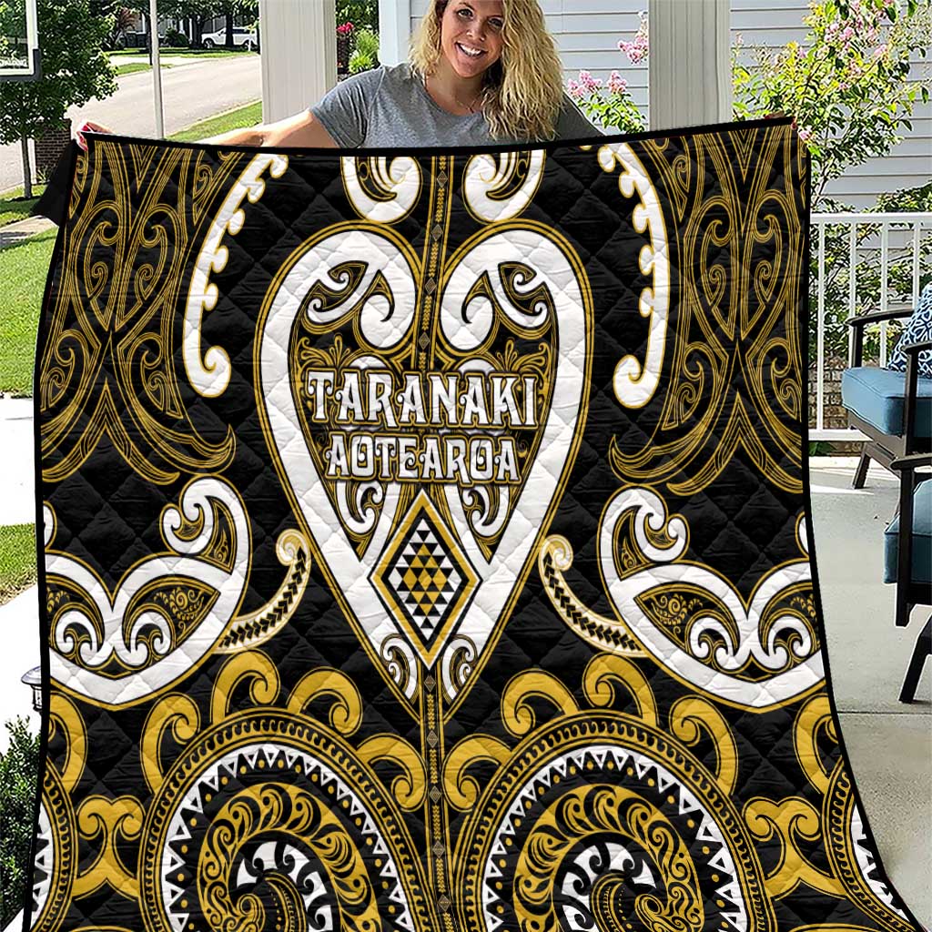 Aotearoa Taranaki Quilt Maori Tribal Pattern LT05 Yellow - Polynesian Pride