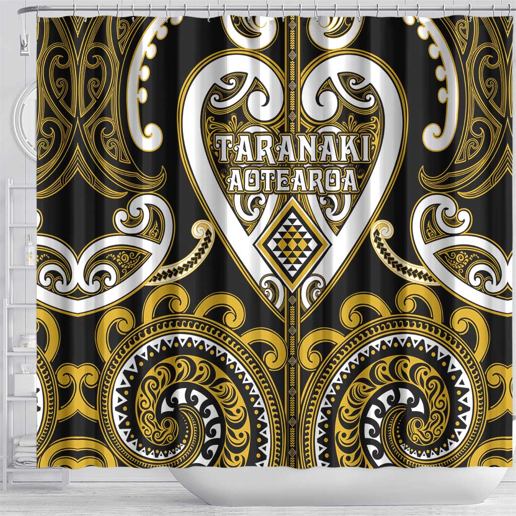 Aotearoa Taranaki Shower Curtain Maori Tribal Pattern
