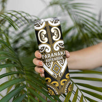 Custom Aotearoa Taranaki Skinny Tumbler Maori Tribal Pattern