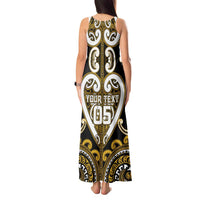 Custom Aotearoa Taranaki Tank Maxi Dress Maori Tribal Pattern