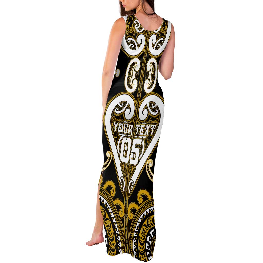 Custom Aotearoa Taranaki Tank Maxi Dress Maori Tribal Pattern
