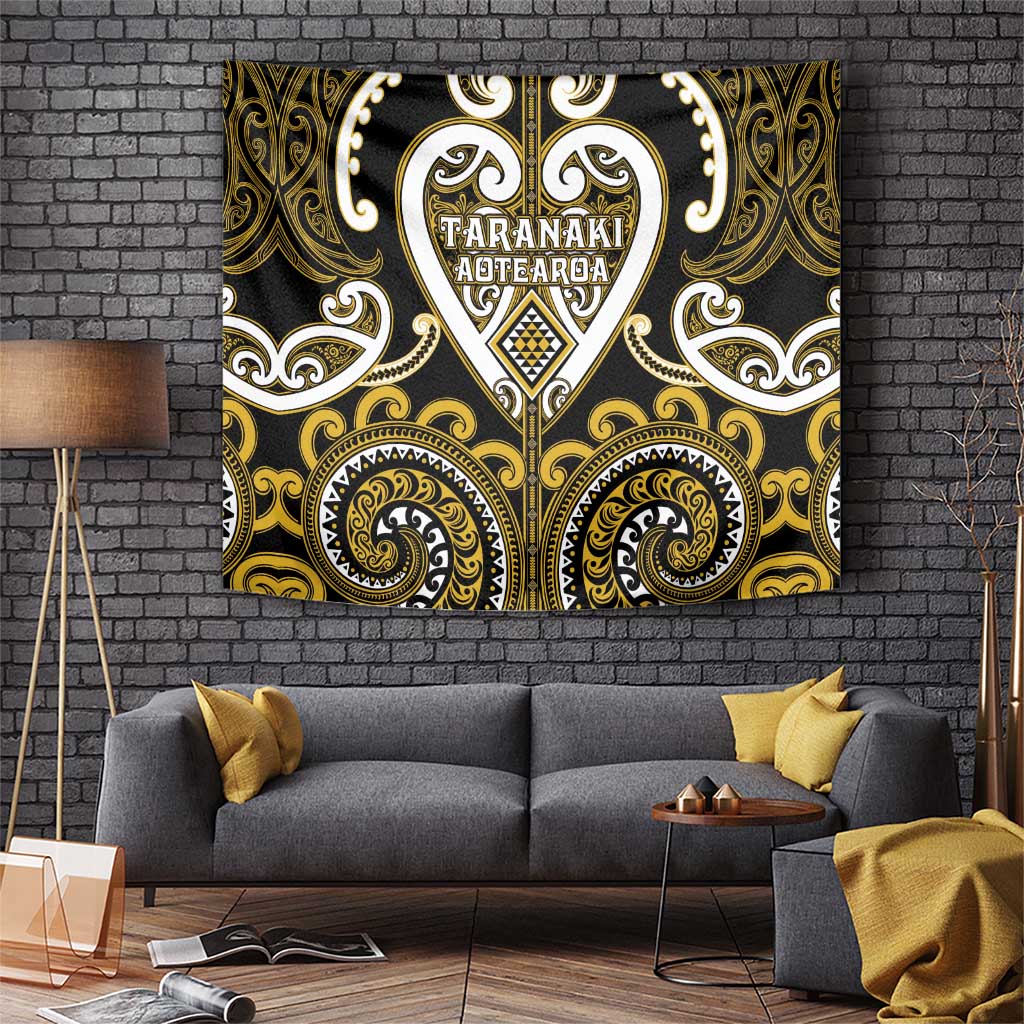 Aotearoa Taranaki Tapestry Maori Tribal Pattern LT05 Yellow - Polynesian Pride