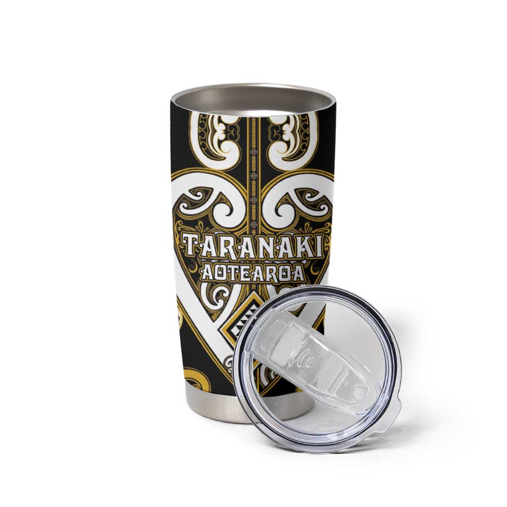 Custom Aotearoa Taranaki Tumbler Cup Maori Tribal Pattern