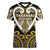 Custom Aotearoa Taranaki Women V-Neck T-Shirt Maori Tribal Pattern