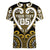 Custom Aotearoa Taranaki Women V-Neck T-Shirt Maori Tribal Pattern