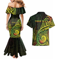 Personalised Fiji Lovoni Day Couples Matching Mermaid Dress and Hawaiian Shirt 154th Years