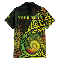 Personalised Fiji Lovoni Day Family Matching Off Shoulder Short Dress and Hawaiian Shirt 154th Years