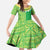 Fiji Lovoni Family Matching Summer Maxi Dress and Hawaiian Shirt Fijian Tapa Salusalu Green Glitter