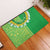 Fiji Lovoni Rubber Doormat Fijian Tapa Salusalu Green Glitter