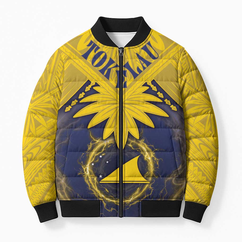 Tokelau Tokehega Day Bomber Puffer Jacket National Badge Special Style LT05 Yellow - Polynesian Pride