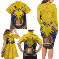 Tokelau Tokehega Day Family Matching Long Sleeve Bodycon Dress and Hawaiian Shirt National Badge Special Style - Polynesian Pride