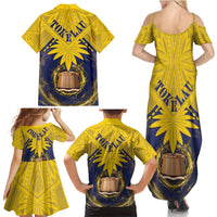 Tokelau Tokehega Day Family Matching Summer Maxi Dress and Hawaiian Shirt National Badge Special Style - Polynesian Pride