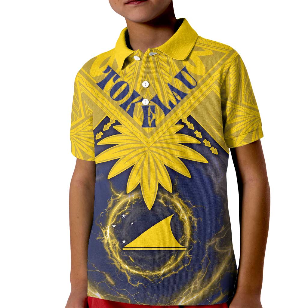 Tokelau Tokehega Day Kid Polo Shirt National Badge Special Style LT05 Kid Yellow - Polynesian Pride
