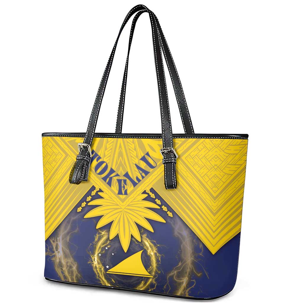 Tokelau Tokehega Day Leather Tote Bag National Badge Special Style - Polynesian Pride