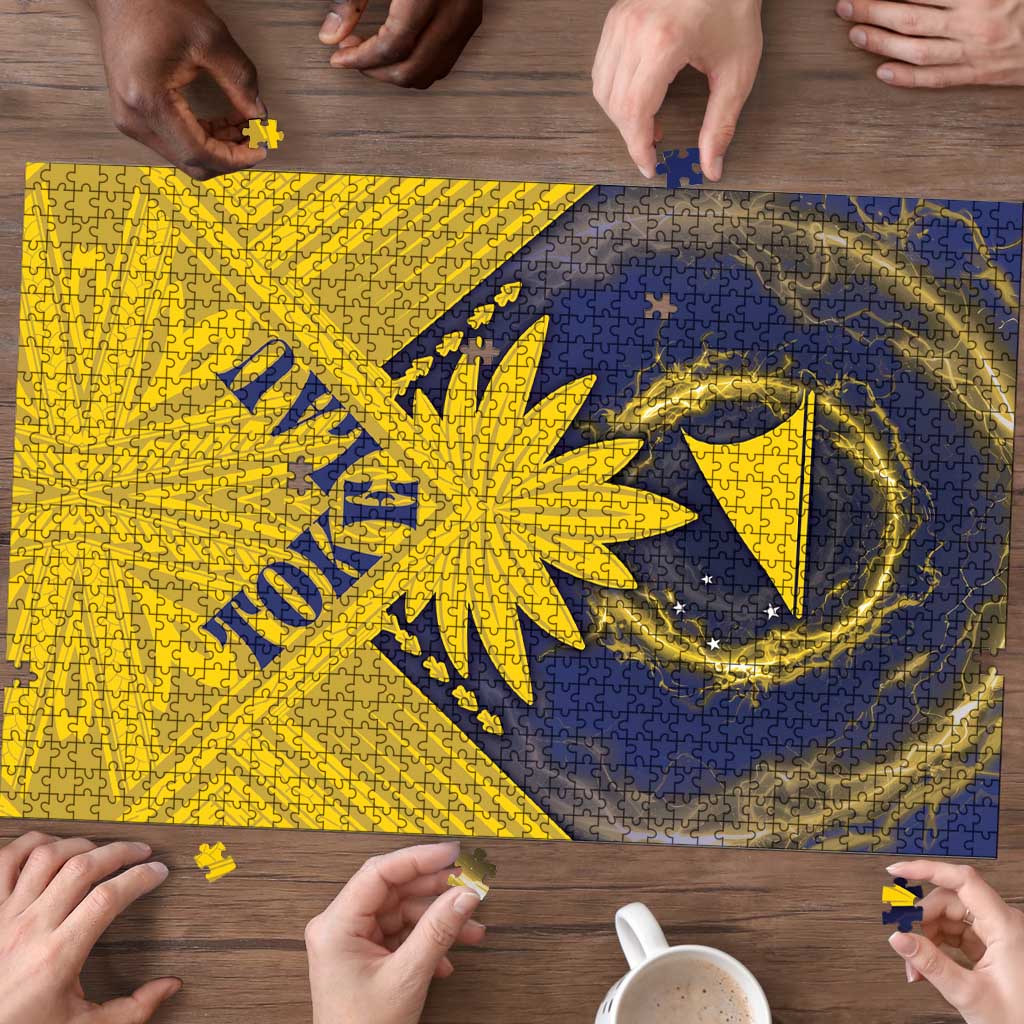 Tokelau Tokehega Day Puzzle National Badge Special Style - Polynesian Pride