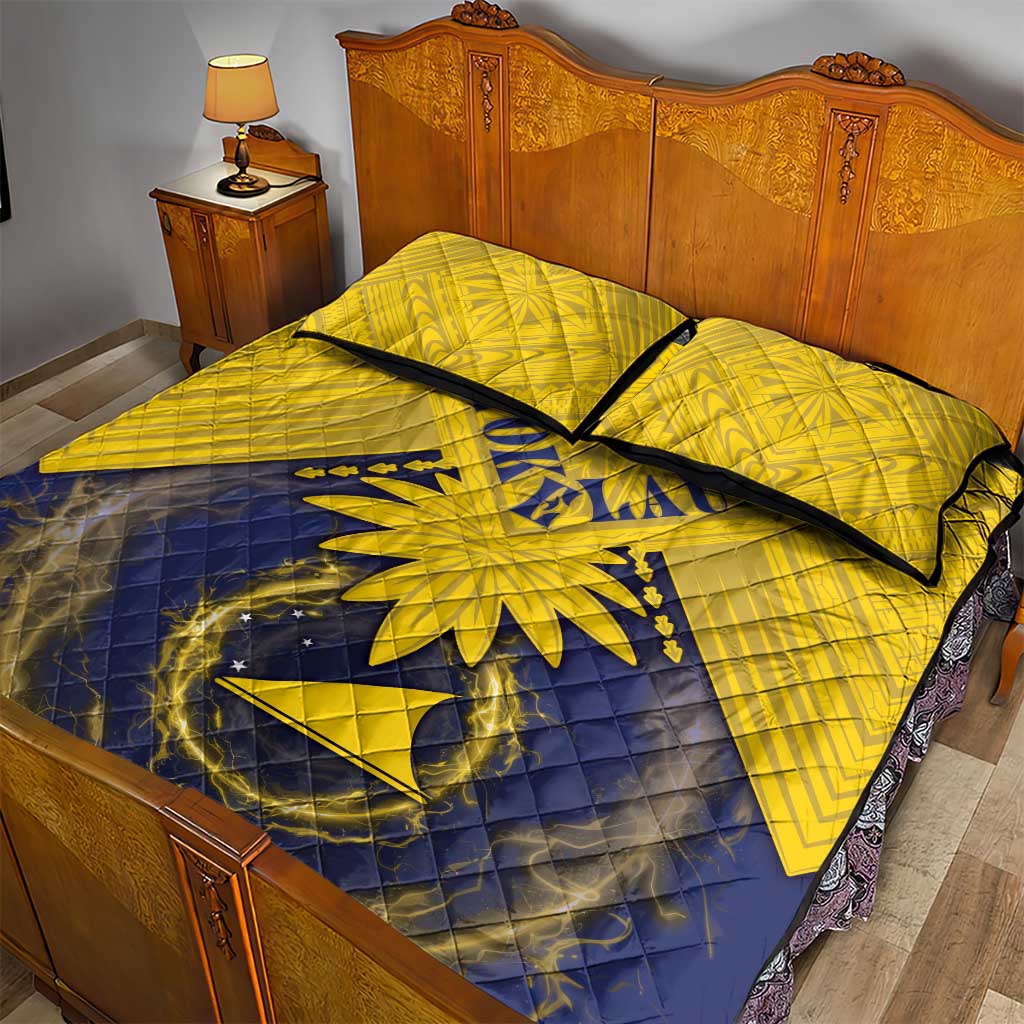 Tokelau Tokehega Day Quilt Bed Set National Badge Special Style - Polynesian Pride
