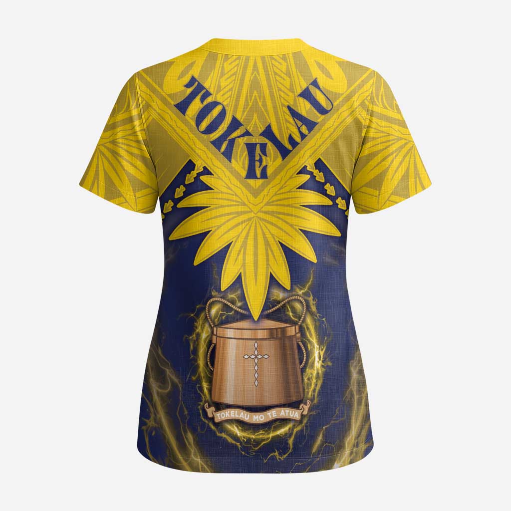 Tokelau Tokehega Day Scrub Top National Badge Special Style - Polynesian Pride