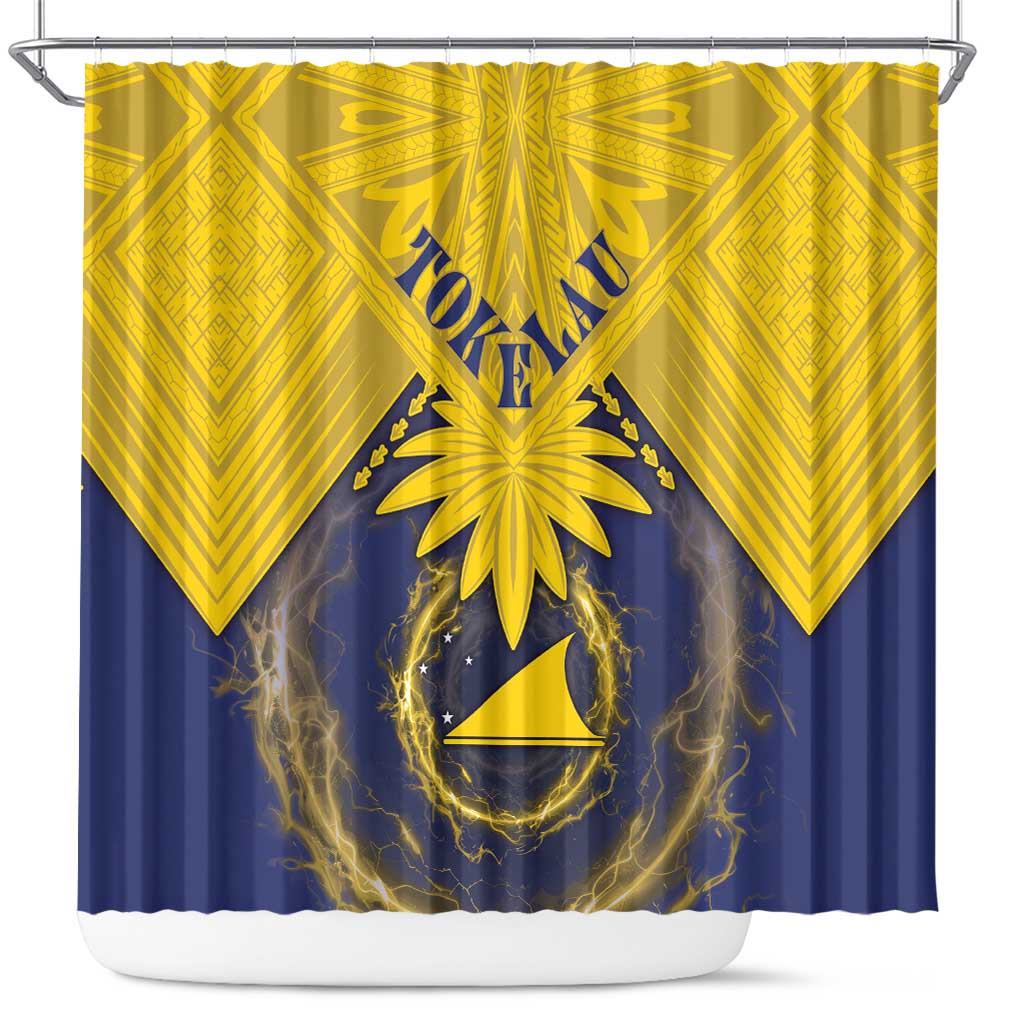 Tokelau Tokehega Day Shower Curtain National Badge Special Style LT05 Yellow - Polynesian Pride