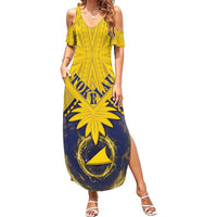 Tokelau Tokehega Day Summer Maxi Dress National Badge Special Style - Polynesian Pride