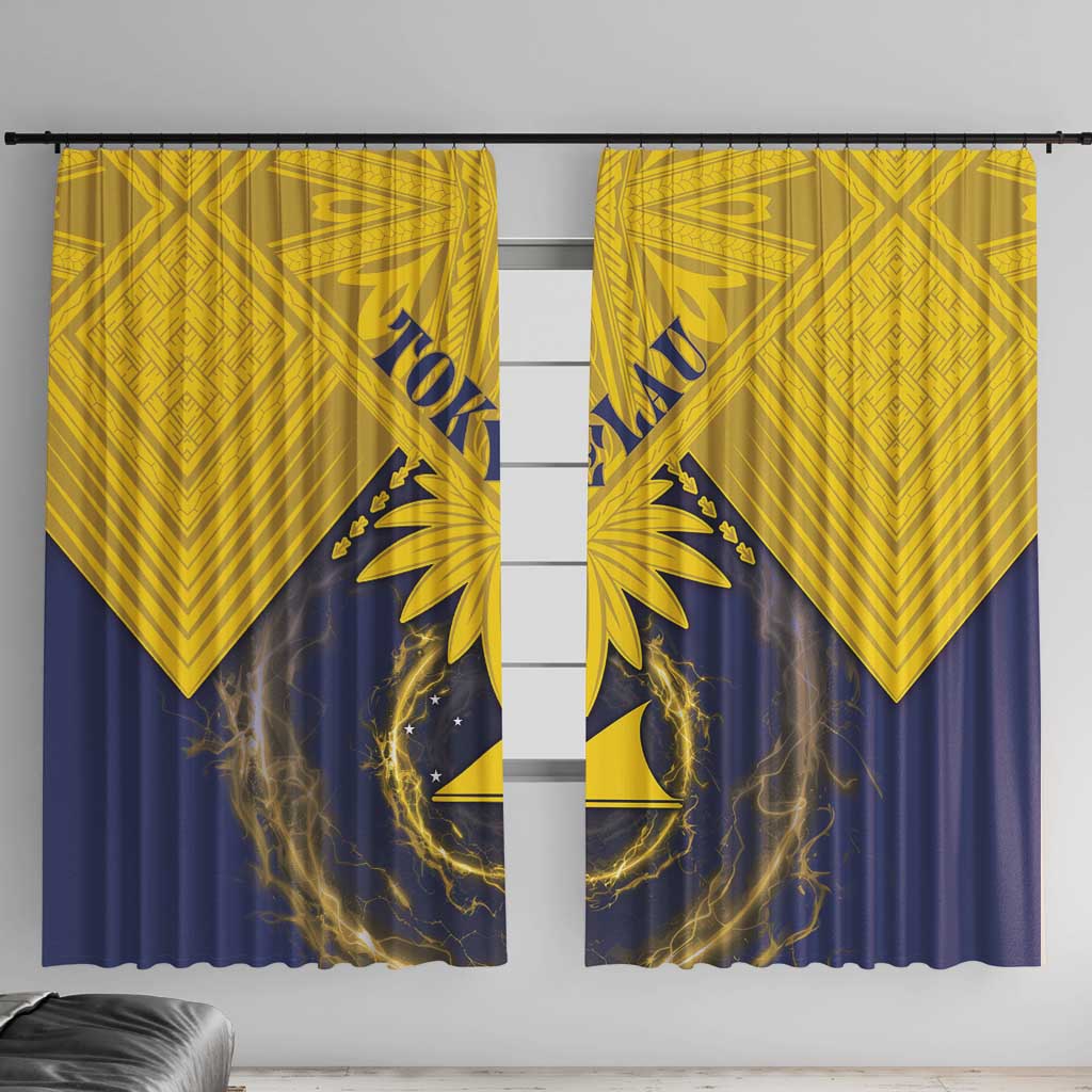Tokelau Tokehega Day Window Curtain National Badge Special Style LT05 With Hooks Yellow - Polynesian Pride