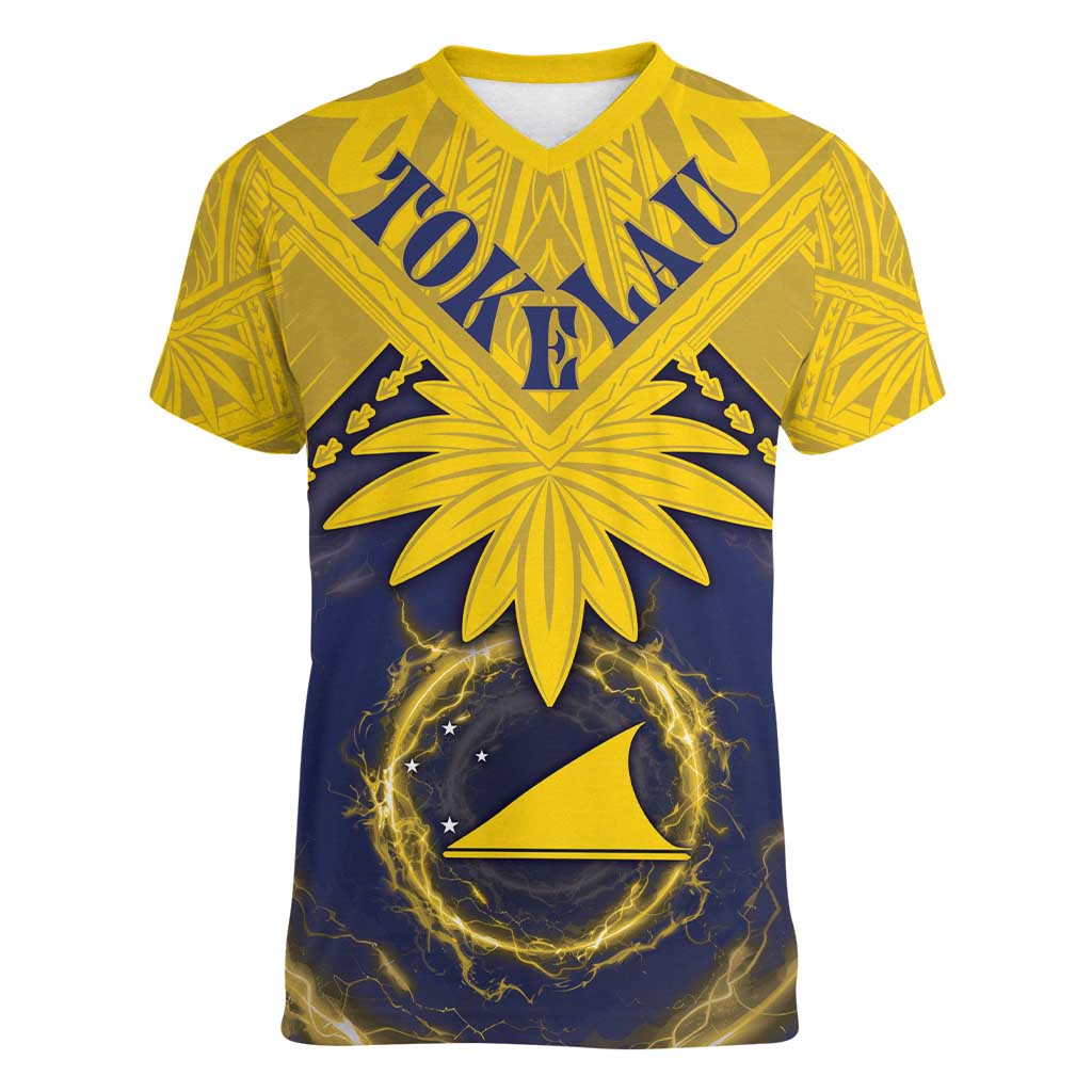 Tokelau Tokehega Day Women V-Neck T-Shirt National Badge Special Style - Polynesian Pride