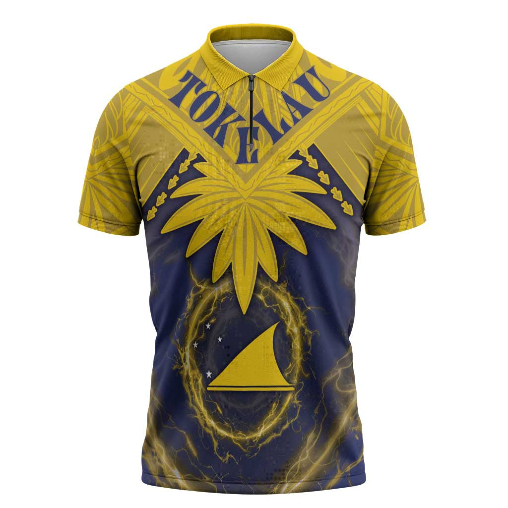 Tokelau Tokehega Day Zipper Polo Shirt National Badge Special Style - Polynesian Pride