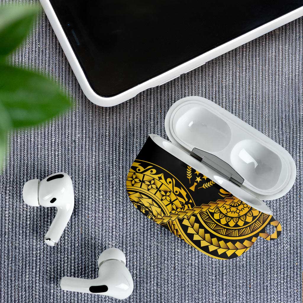 Kosrae Liberation Day AirPods Case Polynesian Floral Tattoo - Polynesian Pride