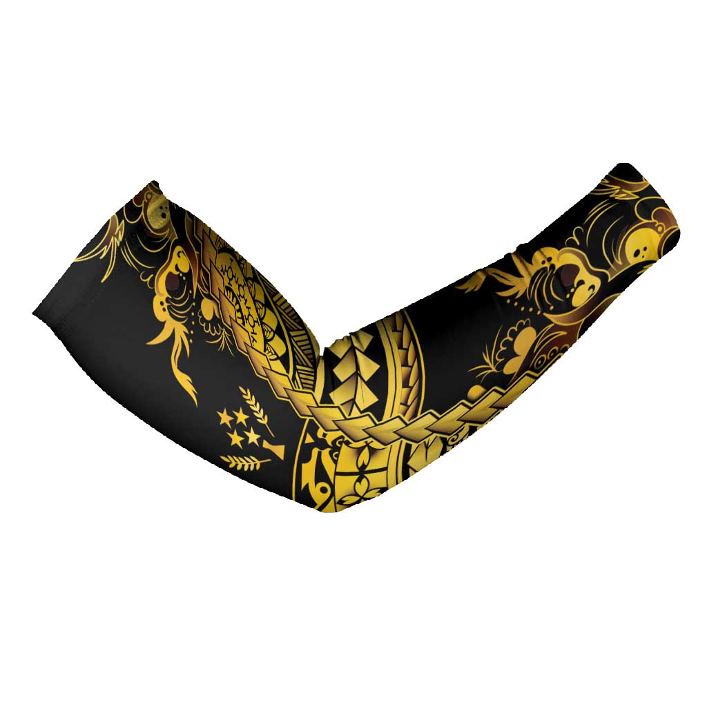 Kosrae Liberation Day Arm Sleeves Polynesian Floral Tattoo - Polynesian Pride