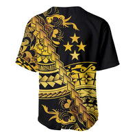 Kosrae Liberation Day Baseball Jersey Polynesian Floral Tattoo - Polynesian Pride