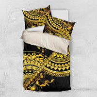 Kosrae Liberation Day Bedding Set Polynesian Floral Tattoo - Polynesian Pride
